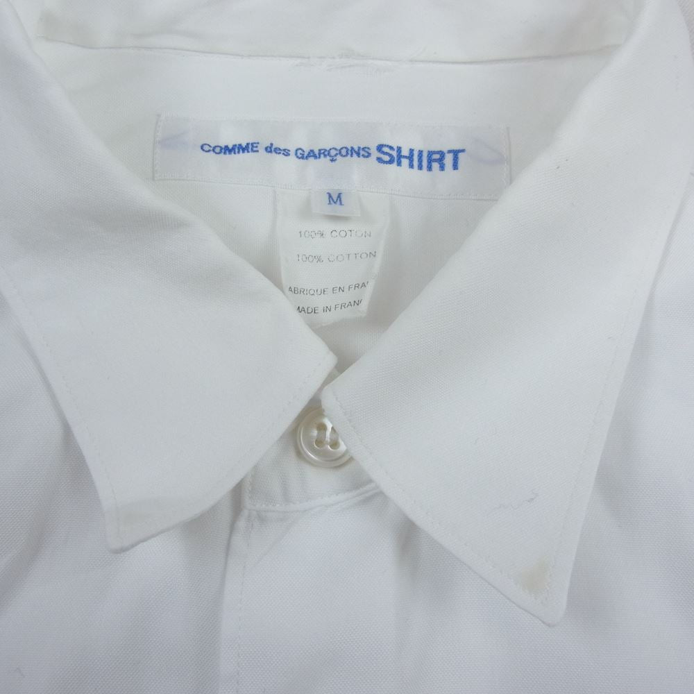 COMME des GARCONS コムデギャルソン SHIRT FOREVER フォーエバー フランス製 プレーン コットン 長袖シャツ ホワイト系 M【中古】