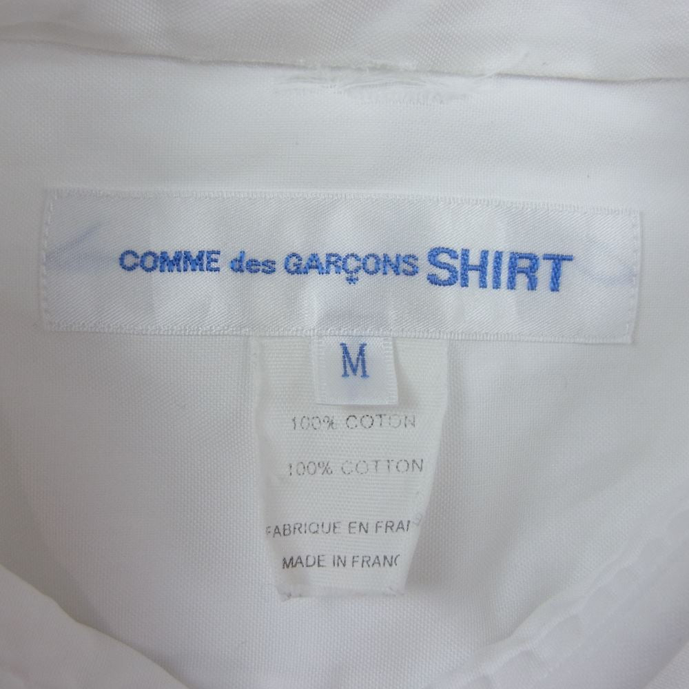 COMME des GARCONS コムデギャルソン SHIRT FOREVER フォーエバー フランス製 プレーン コットン 長袖シャツ ホワイト系 M【中古】