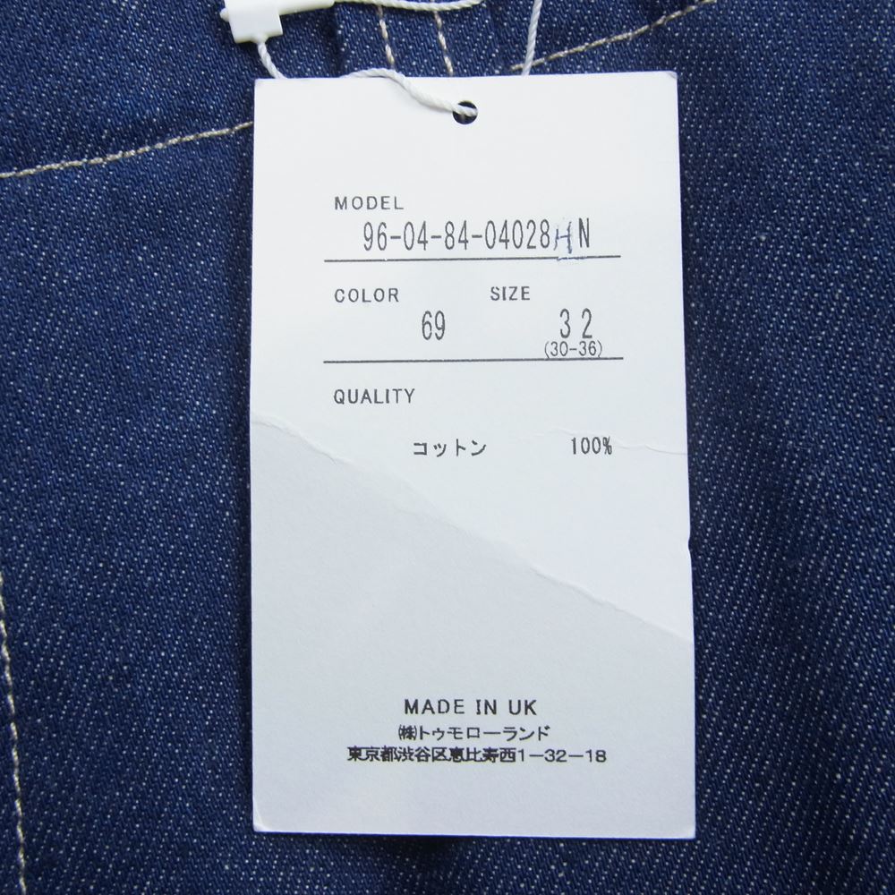 イートウツ 国内正規品 CORE FIELD TROUSER コアフィールド デニム トラウザー パンツ インディゴブルー系 32【新古品】【未使用】【中古】