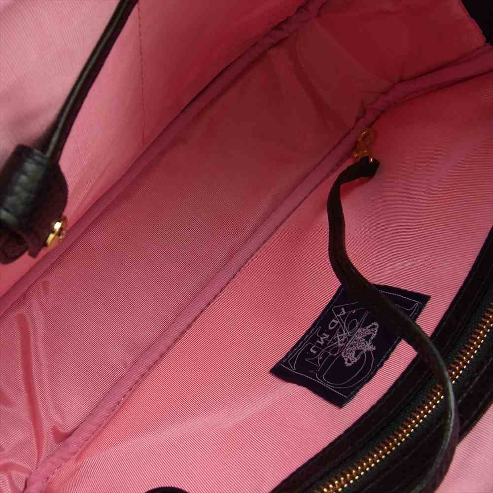 ADMJアクセソワ エーディーエムジェイ レザー ハンド バック  ブラック系【中古】