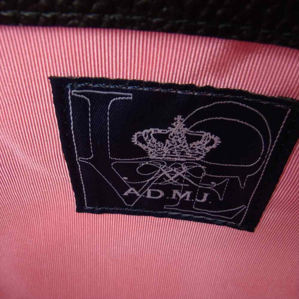 ADMJアクセソワ エーディーエムジェイ レザー ハンド バック  ブラック系【中古】
