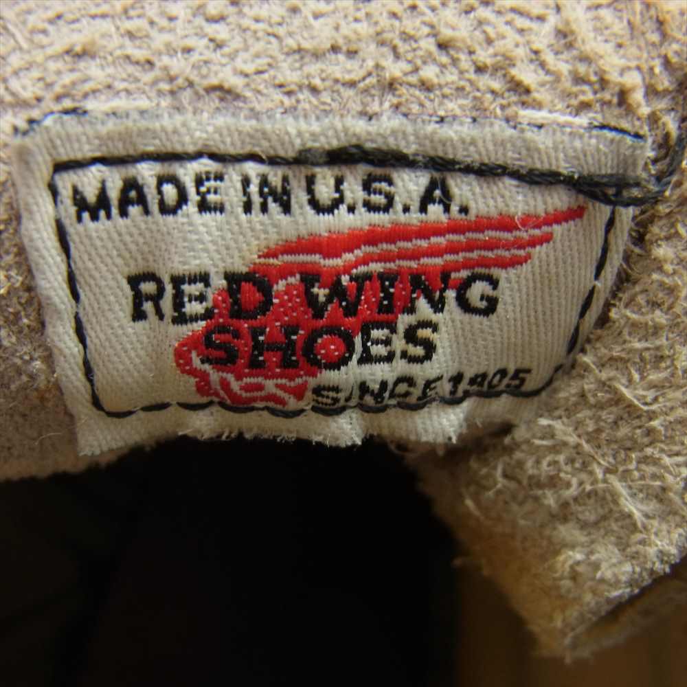 RED WING レッドウィング 刺繍羽根タグ Irish Setter 6 CLASSIC MOC toe アイリッシュセッター クラシックモックトゥ スエード ワーク ブーツ ベージュ系 インソール実寸サイズ約26㎝【中古】
