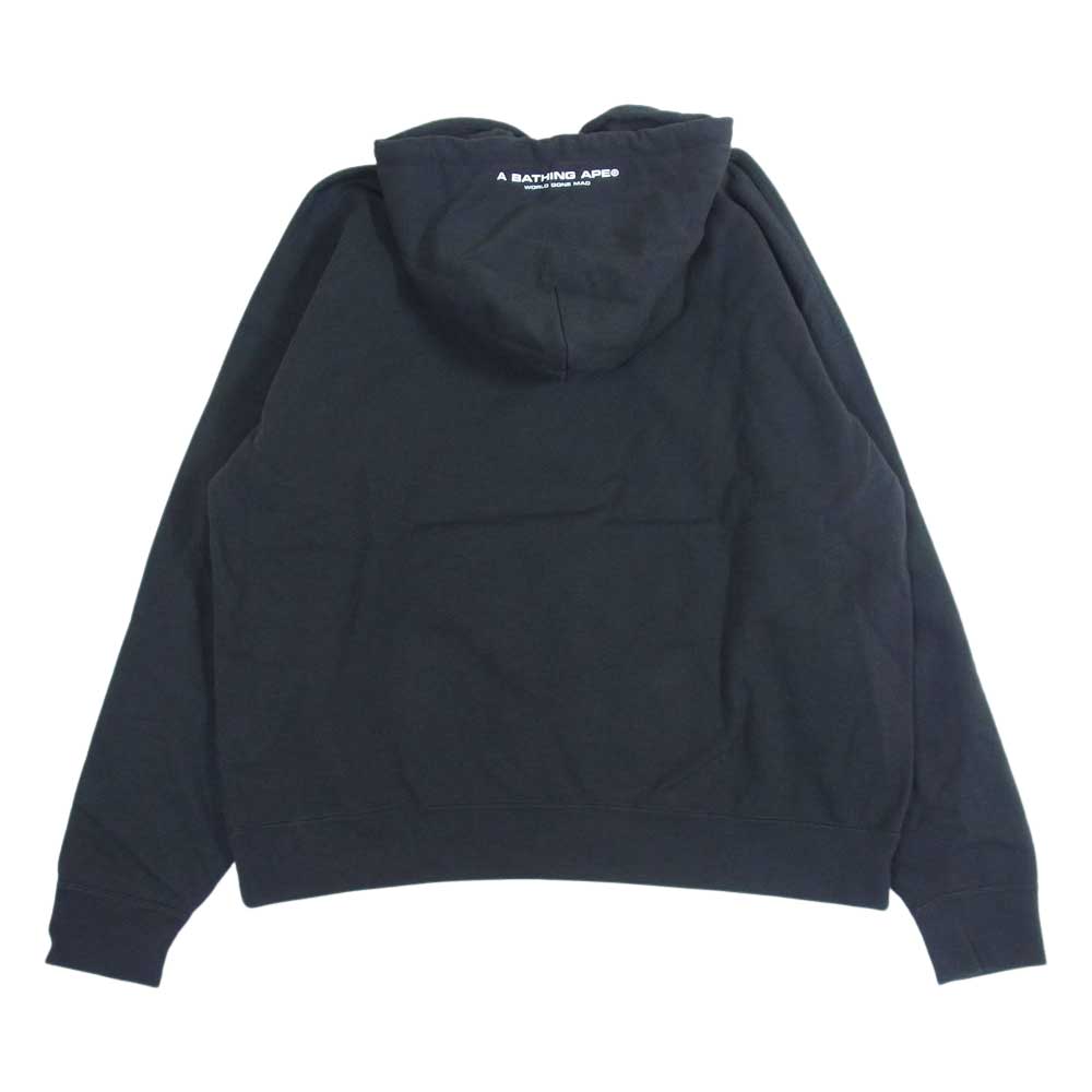 A BATHING APE アベイシングエイプ 001PPH7010031 プリント スウェット プルオーバー パーカー フーディ ブラック系 XL【中古】