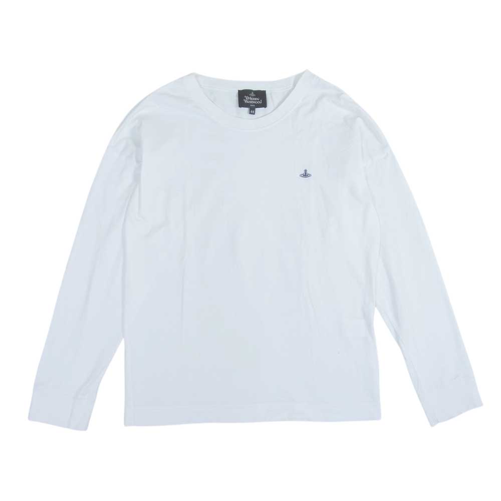 Vivienne WestwoodMAN ヴィヴィアンウエストウッドマン ワンポイント ORB ビッグＴシャツ 半袖 TEE ホワイト系 44【中古】