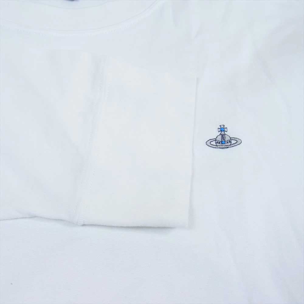 Vivienne WestwoodMAN ヴィヴィアンウエストウッドマン ワンポイント ORB ビッグＴシャツ 半袖 TEE ホワイト系 44【中古】