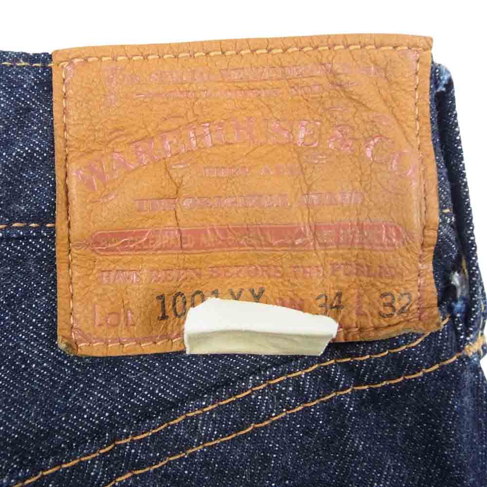 WAREHOUSE ウエアハウス 1001XX 1950モデル 25周年 リミテッド デニム パンツ インディゴブルー系 34【美品】【中古】