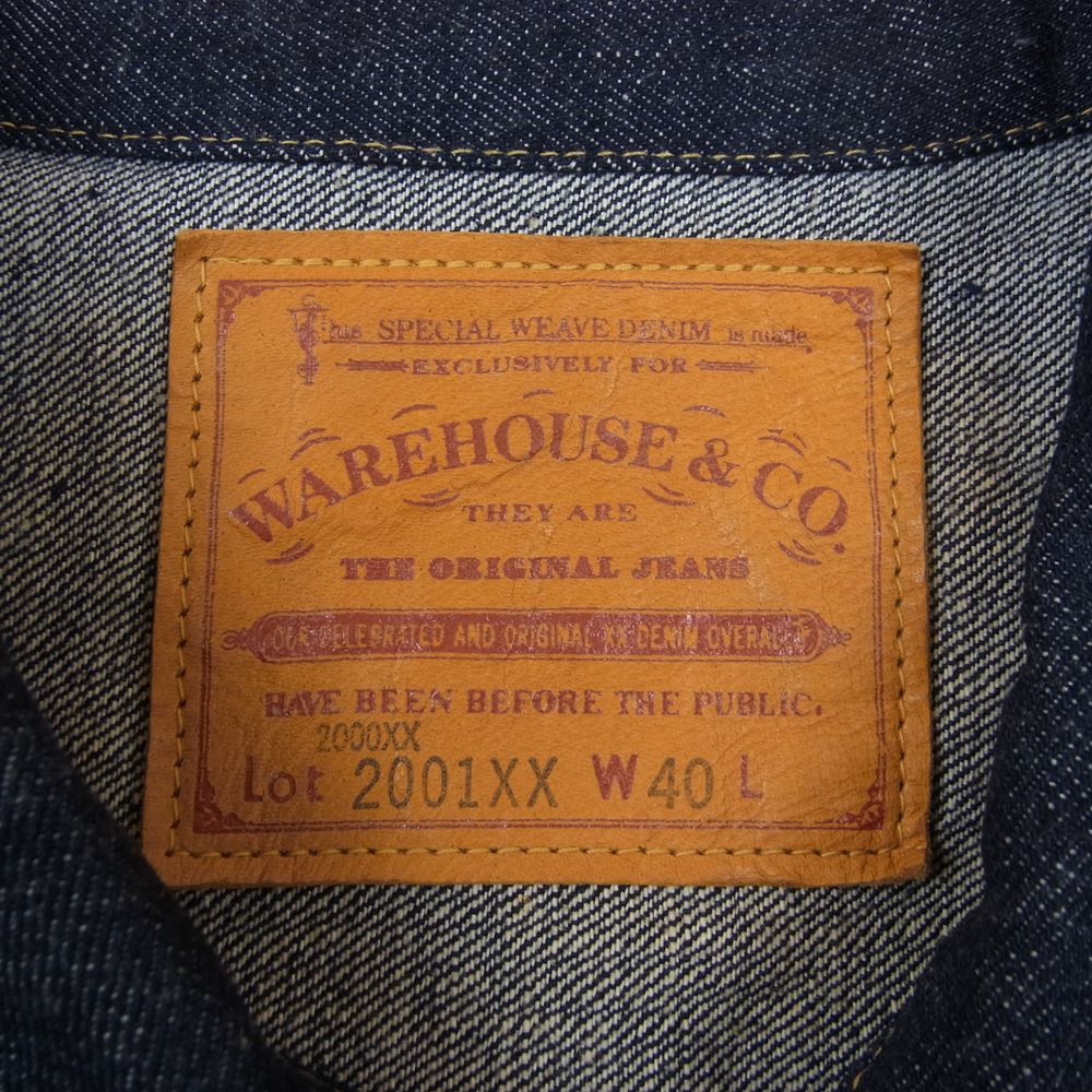 WAREHOUSE ウエアハウス DSB 2001XX(2000XX) 1947 Dead Stock Blue デッドストックブルー デニム ジャケットファーストモデル インディゴブルー系 40【美品】【中古】