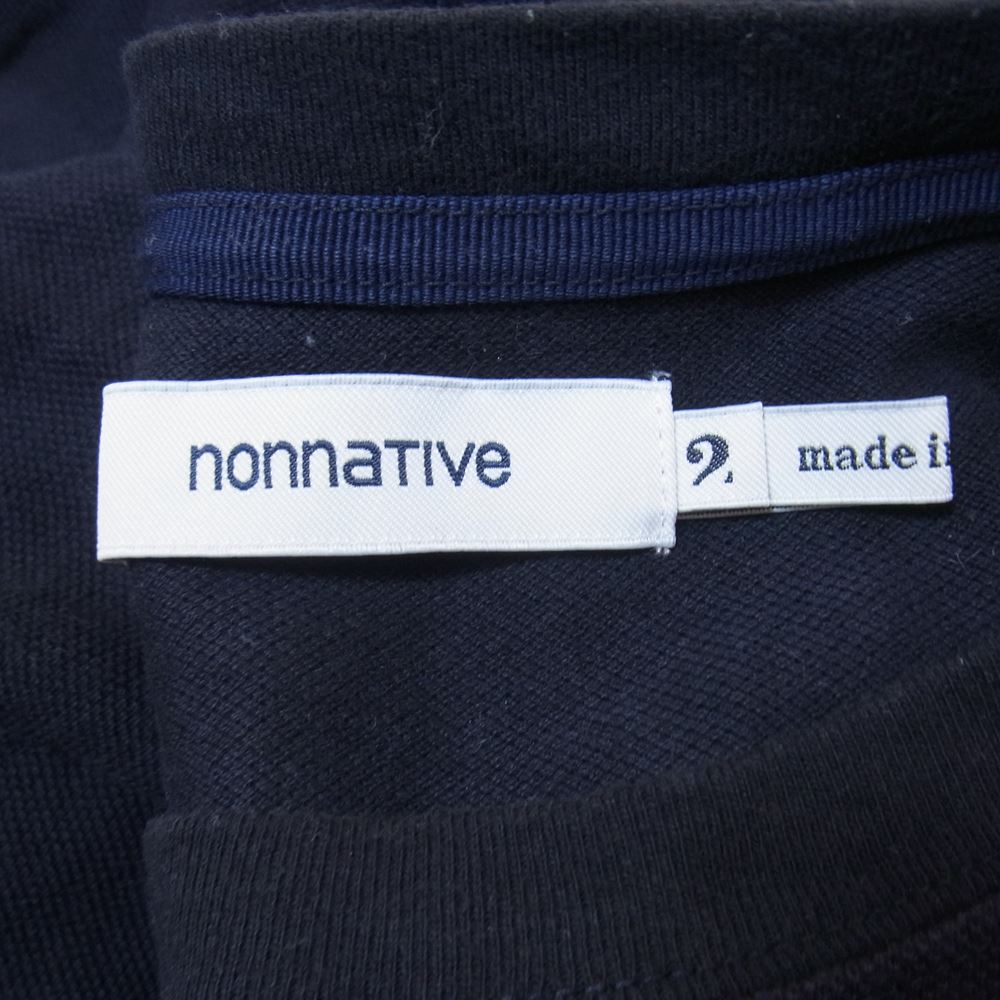 nonnative ノンネイティブ 21SS NN-C3926 CLERK L/S TEE COTTON PIQUE オーバーサイズ ドルマンスリーブ カットソー ダークネイビー系 2【中古】