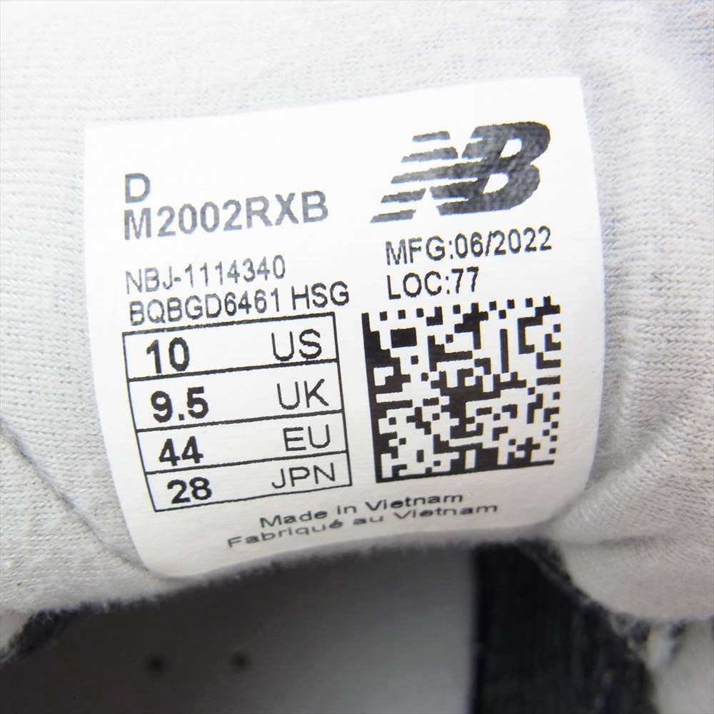 NEW BALANCE ニューバランス M2002RXB GORE-TEX LIGHT GRAY エイジング加工 ゴアテックス ローカット スニーカー グレー系 ブルー系 28cm【中古】