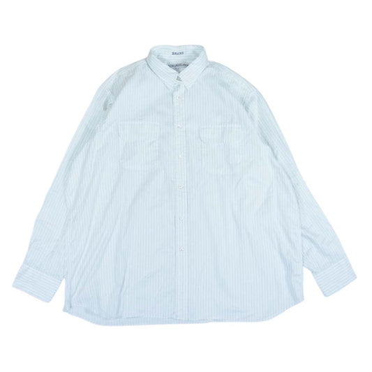 INDIVIDUALIZED SHIRTS インディビジュアライズドシャツ タブカラー ストライプ 長袖 シャツ ホワイト系 L【中古】