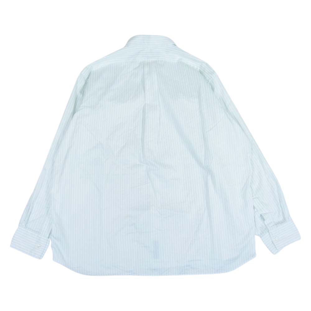 INDIVIDUALIZED SHIRTS インディビジュアライズドシャツ タブカラー ストライプ 長袖 シャツ ホワイト系 L【中古】