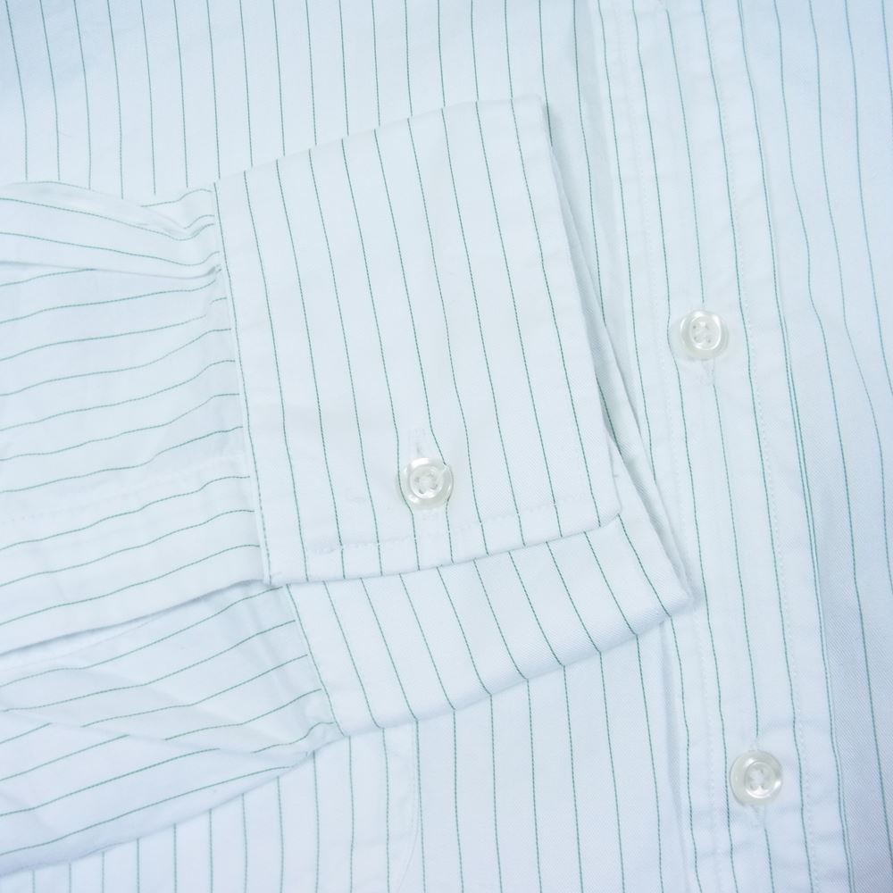 INDIVIDUALIZED SHIRTS インディビジュアライズドシャツ タブカラー ストライプ 長袖 シャツ ホワイト系 L【中古】