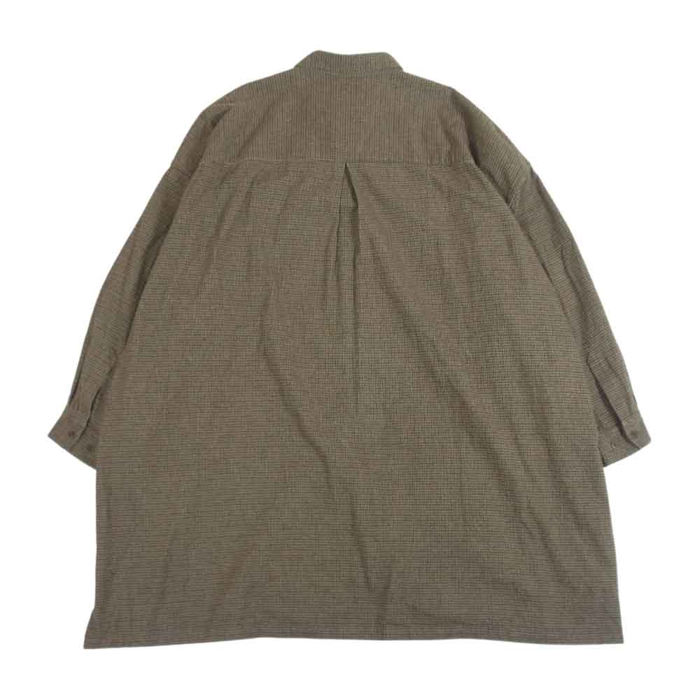 WhoWhat フーワット 5X SHIRT LONG オーバーサイズ ロング チェック シャツ ブラウン系 表記なし【中古】