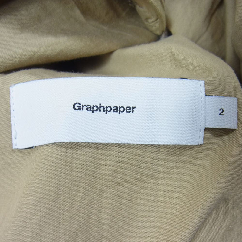 GRAPHPAPER グラフペーパー GM191-10002 Stevensons French Rain Coat スティーブンソン フレンチ レイン コート ベージュ系 2【中古】