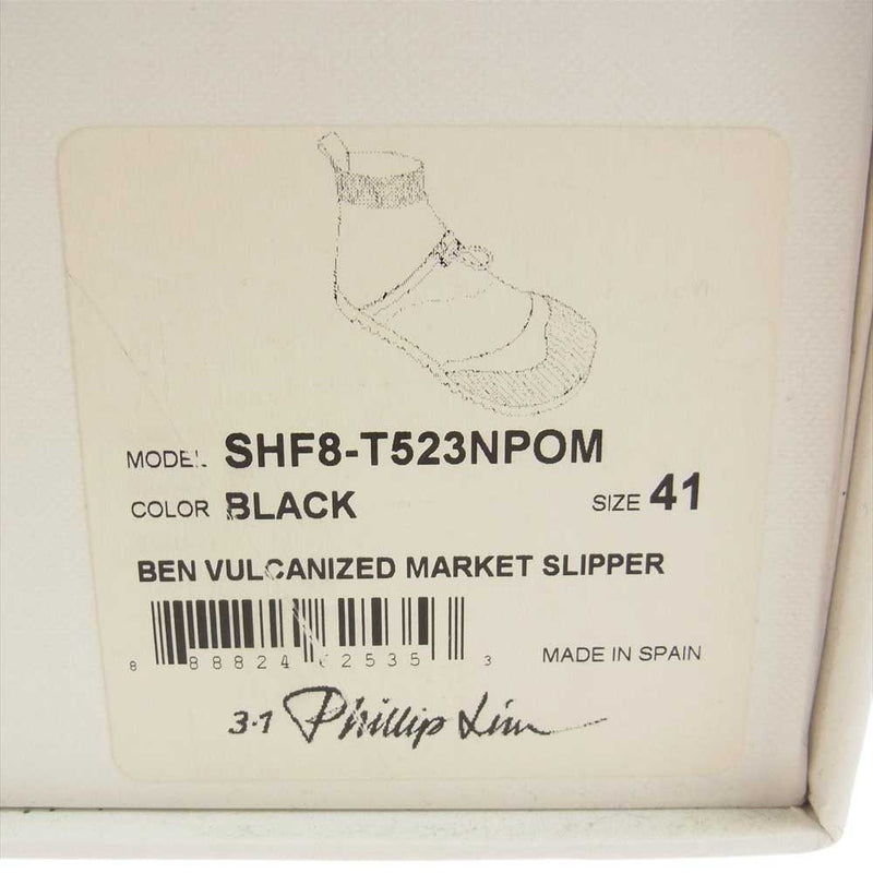 スリーワンフィリップリム SHF8-T523NPOM BEN VULCANIZED MARKET SLIPPER ラバートゥ ソックス スニーカー ブラック系 41(26.0cm)【中古】