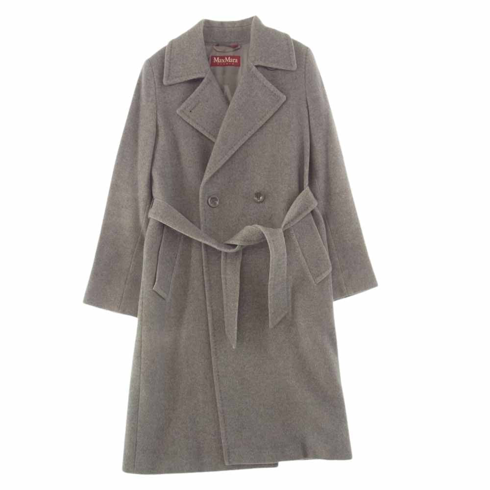 MAX MARA マックスマーラ STUDIO ステュディオ イタリア製 シルクアンゴラ混 ウール コート グレー系【中古】