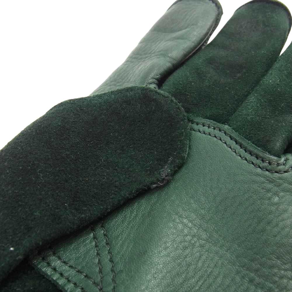 チャーチル レザー グローブ 手袋 グリーン系 M【中古】