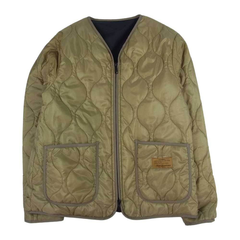uniform experiment ユニフォームエクスペリメント 20SS UE-200042 REVERSIBLE ZIP LINER BLOUSON リバーシブル ジップ ライナー ブルゾン キルティングジャケット カーキ系 ブラック系 2【中古】