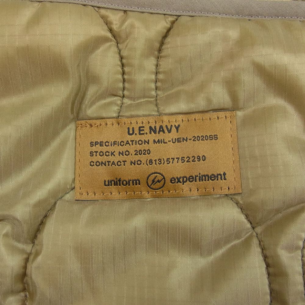uniform experiment ユニフォームエクスペリメント 20SS UE-200042 REVERSIBLE ZIP LINER BLOUSON リバーシブル ジップ ライナー ブルゾン キルティングジャケット カーキ系 ブラック系 2【中古】