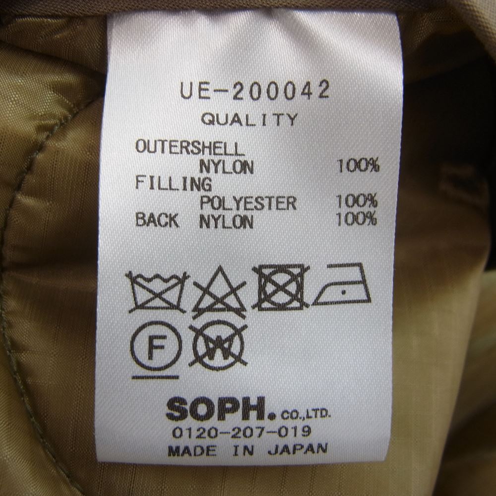 uniform experiment ユニフォームエクスペリメント 20SS UE-200042 REVERSIBLE ZIP LINER BLOUSON リバーシブル ジップ ライナー ブルゾン キルティングジャケット カーキ系 ブラック系 2【中古】
