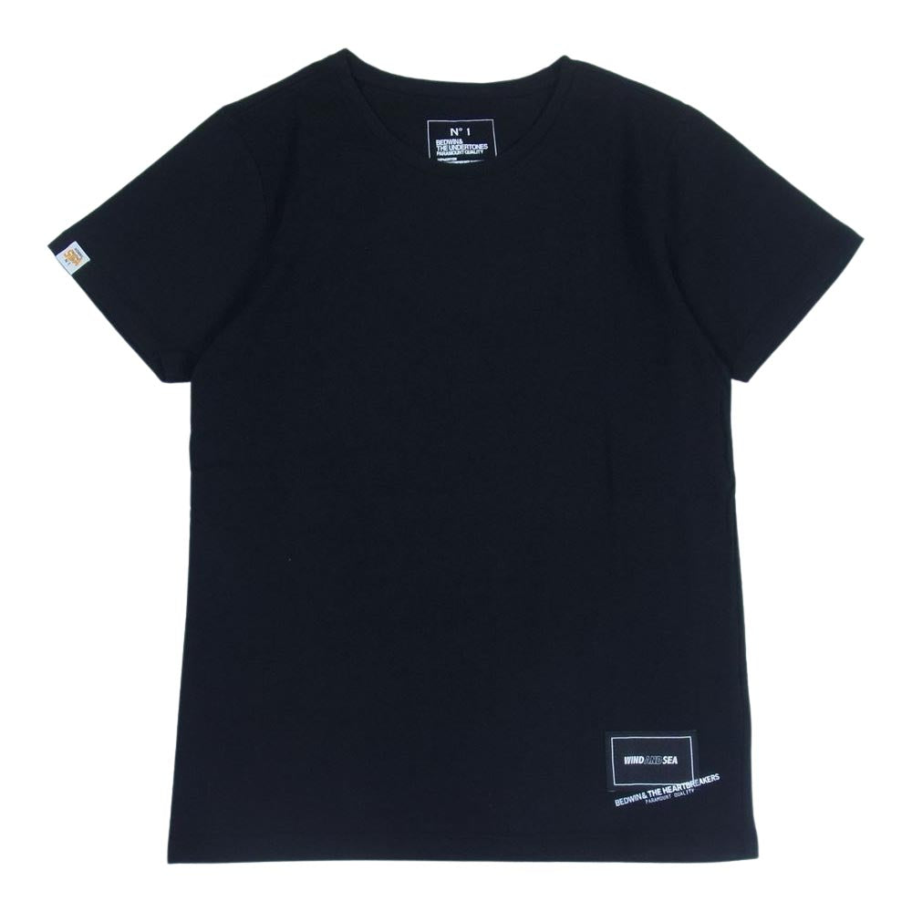 WIND AND SEA ウィンダンシー × BEDWIN ＆ THE HEARTBREAKERS ベドウィンアンドザハートブレイカーズ バック ロゴ Tシャツ ブラック系【新古品】【未使用】【中古】