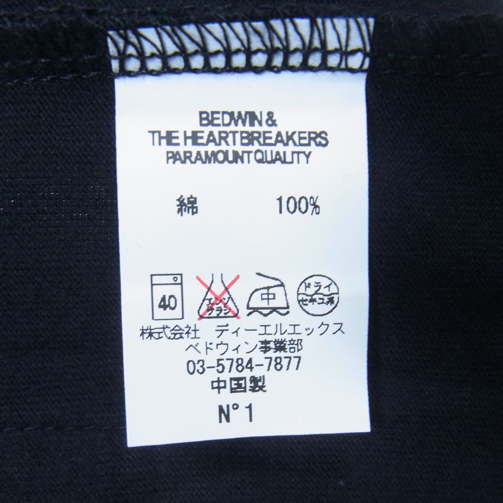 WIND AND SEA ウィンダンシー × BEDWIN ＆ THE HEARTBREAKERS ベドウィンアンドザハートブレイカーズ バック ロゴ Tシャツ ブラック系【新古品】【未使用】【中古】