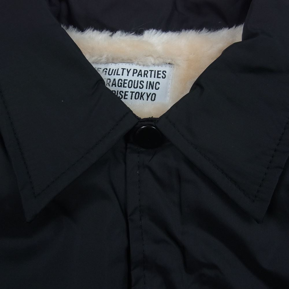 WACKO MARIA ワコマリア 22AW  22FWE-WMO-BL03 BOA COACH JACKET ボア コーチ ジャケット ブラック系 S【新古品】【未使用】【中古】
