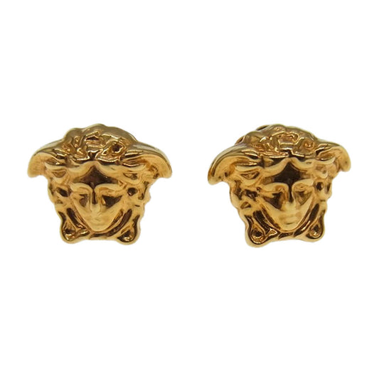VERSACE ヴェルサーチ DG25591 メドゥーサ ロゴ ピアス ゴールド系【中古】