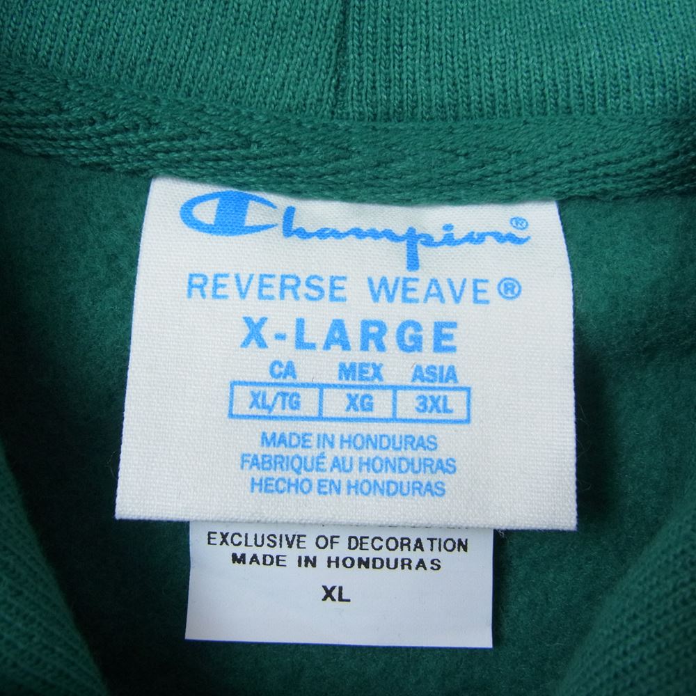 Champion チャンピオン 単タグ 復刻 REVERSE WEAVE リバースウィーブ  プルオーバー パーカー グリーン系 XL【中古】
