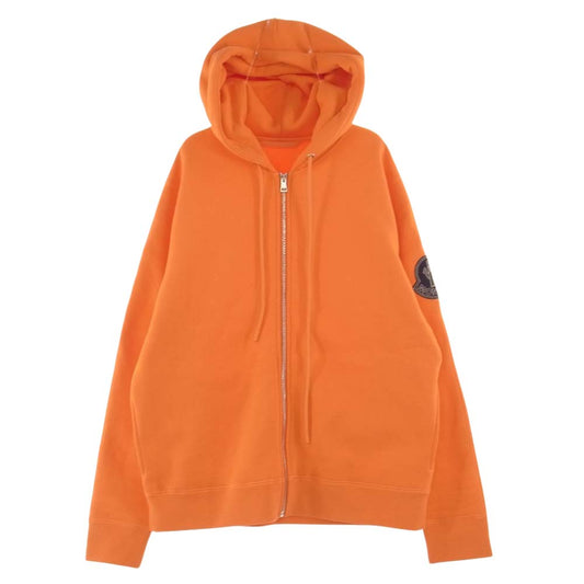 MONCLER モンクレール HOODIE ZIP フーディ ジップアップ パーカー オレンジ系 L【美品】【中古】