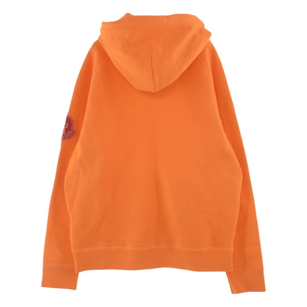 MONCLER モンクレール HOODIE ZIP フーディ ジップアップ パーカー オレンジ系 L【美品】【中古】