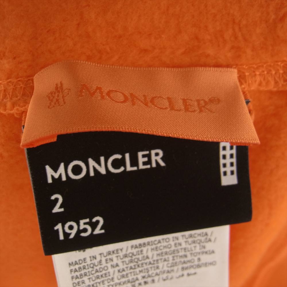 MONCLER モンクレール HOODIE ZIP フーディ ジップアップ パーカー オレンジ系 L【美品】【中古】