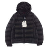 MONCLER モンクレール GEBROULAZ ゲブロウラズ オールレザー ダウン ジャケット ブラック系 3【極上美品】【中古】