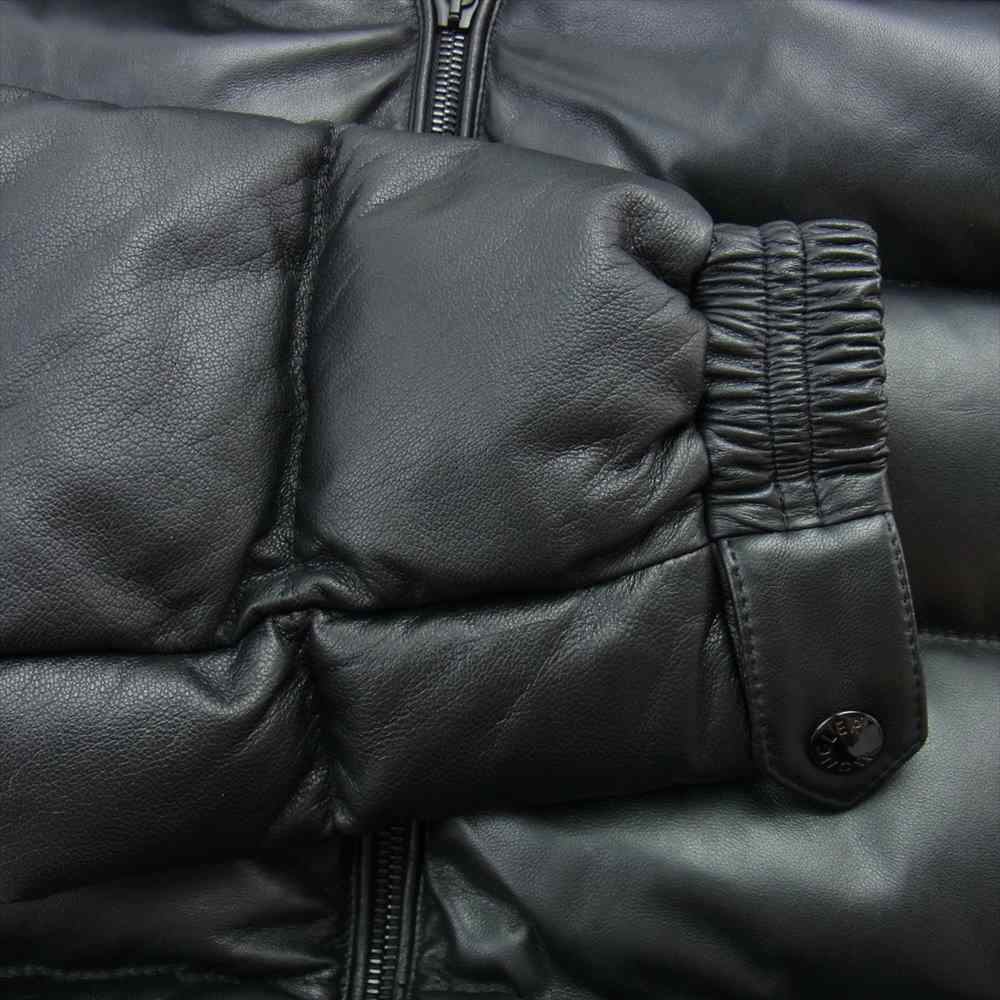 MONCLER モンクレール GEBROULAZ ゲブロウラズ オールレザー ダウン ジャケット ブラック系 3【極上美品】【中古】