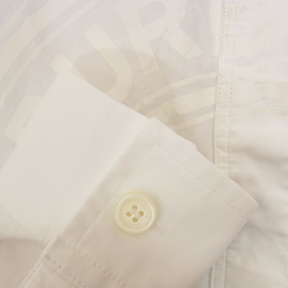 BURBERRY バーバリー 8043169 プリント シャツ ブラウス ホワイト系 US2【中古】