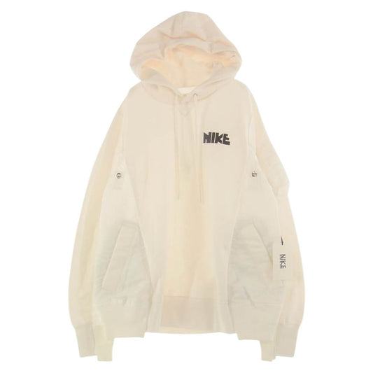 Sacai サカイ × NIKE ナイキ 20AW CW2419-100 NRG HOODY 再構築 ドッキング パーカー ホワイト系 S【中古】