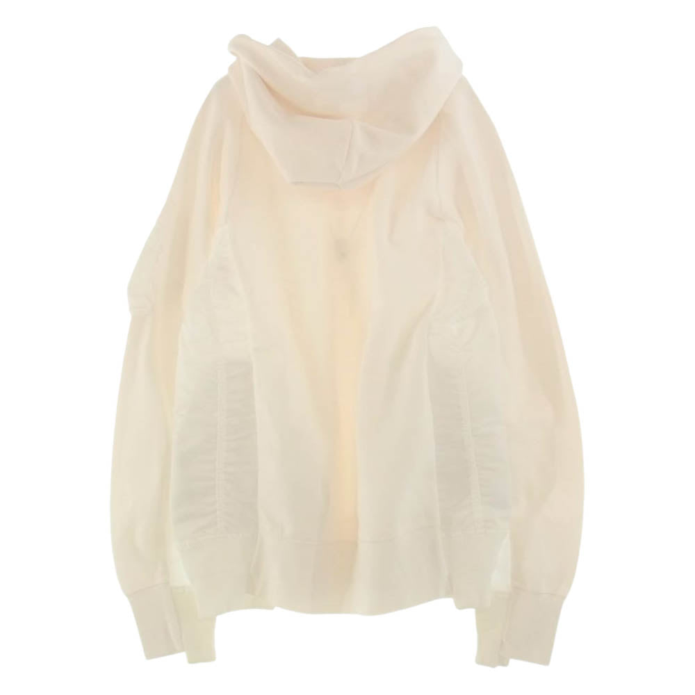 Sacai サカイ × NIKE ナイキ 20AW CW2419-100 NRG HOODY 再構築 ドッキング パーカー ホワイト系 S【中古】