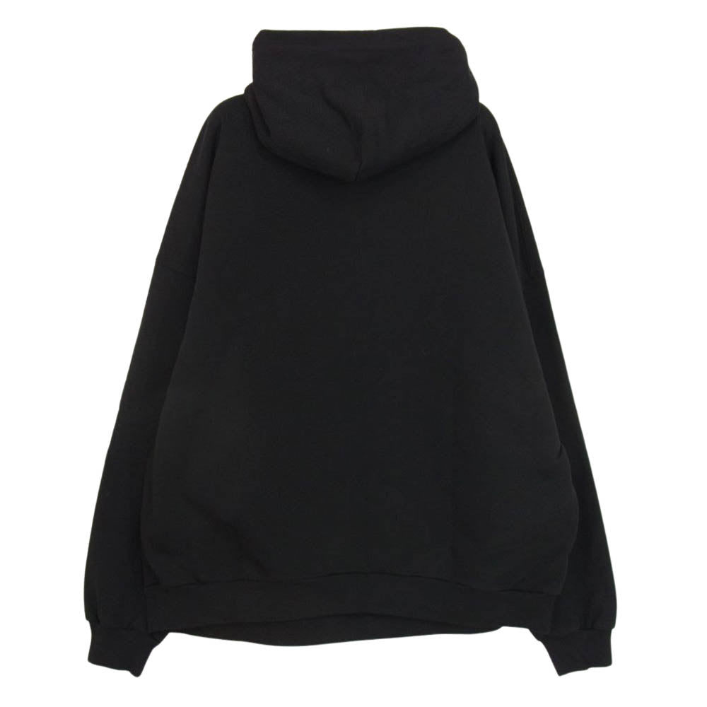 BALENCIAGA バレンシアガ 22AW 675003 TLVL8 PARIS ロゴ パーカー ブラック系 L【美品】【中古】