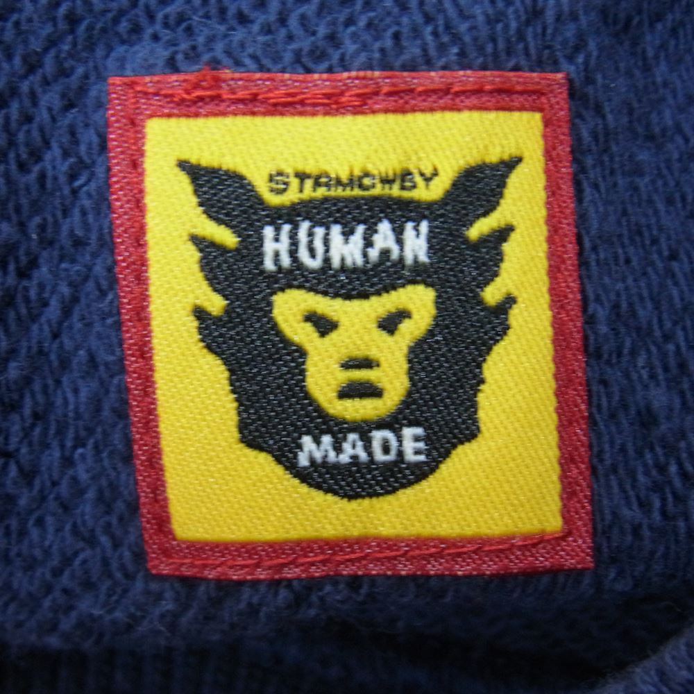HUMAN MADE ヒューマンメイド クルーネック ロゴ スウェット ネイビー系 M【中古】