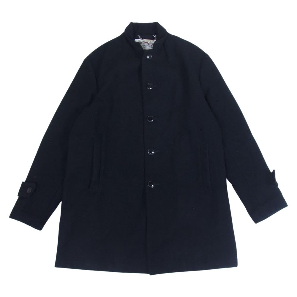 CALEE キャリー ウール 5ボタン シングル コート ブラック系 S【中古】