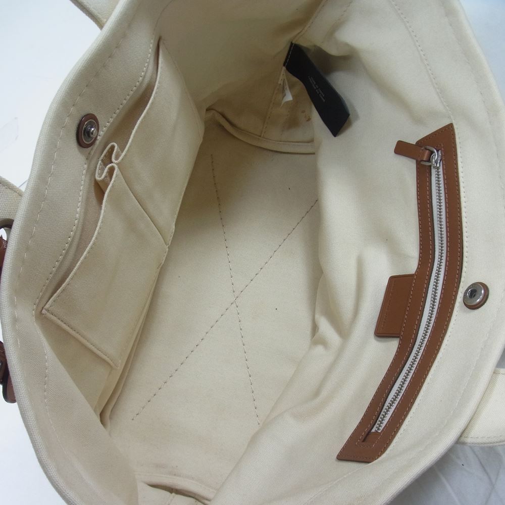 MARC BY MARC JACOBS マークバイマークジェイコブス キャンバス トートバッグ ホワイト系 レッド系【中古】