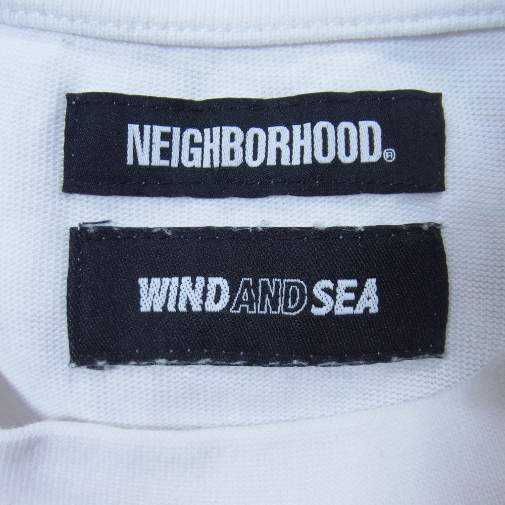 NEIGHBORHOOD ネイバーフッド 22SS 221FRWSN-STM04S WIND AND SEA NHWDS-4 ウィンダンシー 半袖 TEE Tシャツ ホワイト系 L【中古】