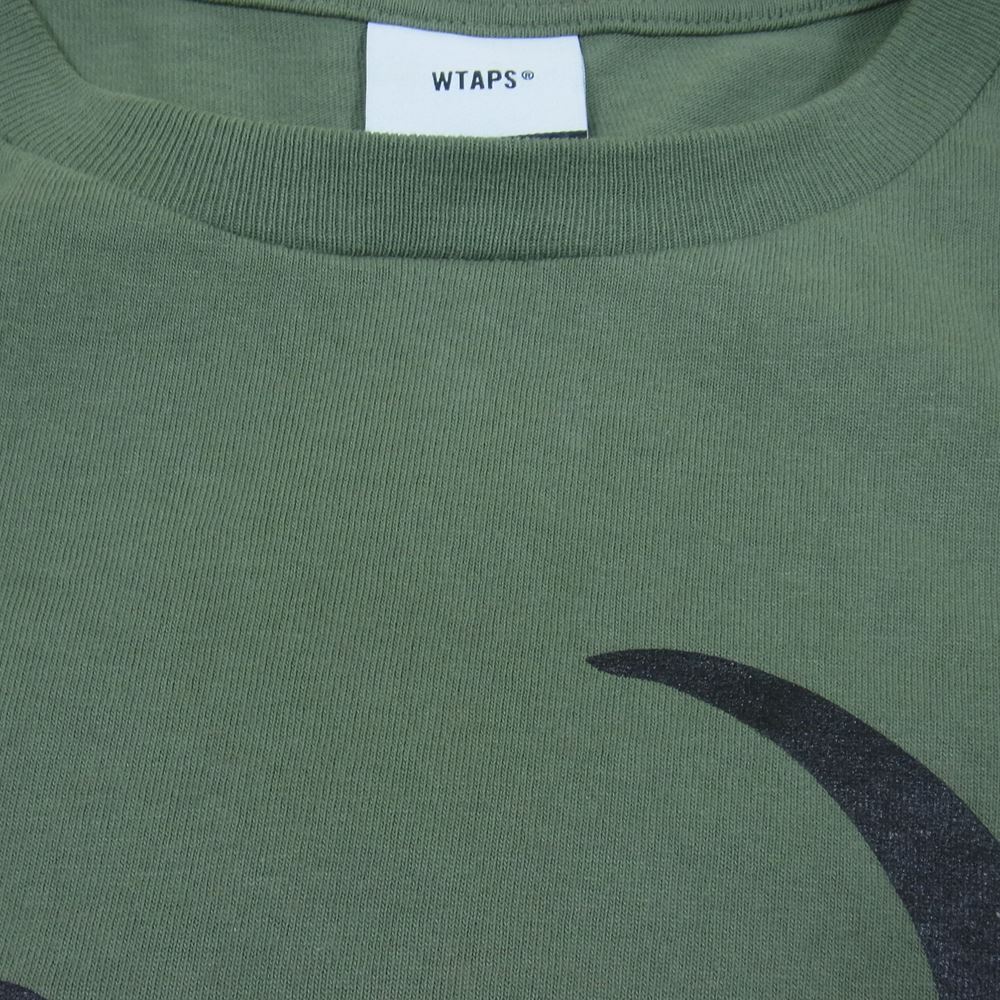WTAPS ダブルタップス 22SS MOON & STAR ムーン＆スター ロンT 長袖 Tシャツ  グリーン系 3【中古】