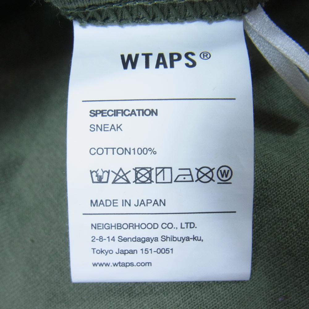 WTAPS ダブルタップス 22SS MOON & STAR ムーン＆スター ロンT 長袖 Tシャツ  グリーン系 3【中古】
