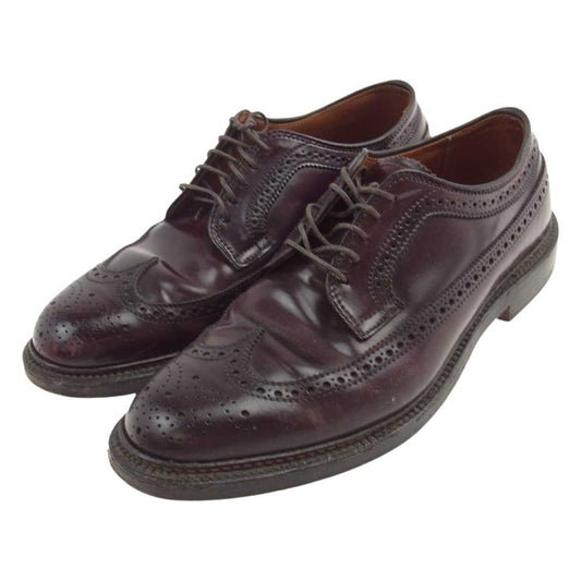 ALDEN オールデン 975 Long Wing Tip  Color 8 Cordovan コードバン ロングウィングチップ シューズ バーガンディ ワインレッド系 8D【中古】