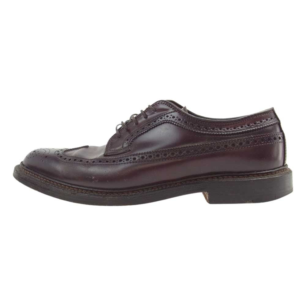 ALDEN オールデン 975 Long Wing Tip  Color 8 Cordovan コードバン ロングウィングチップ シューズ バーガンディ ワインレッド系 8D【中古】