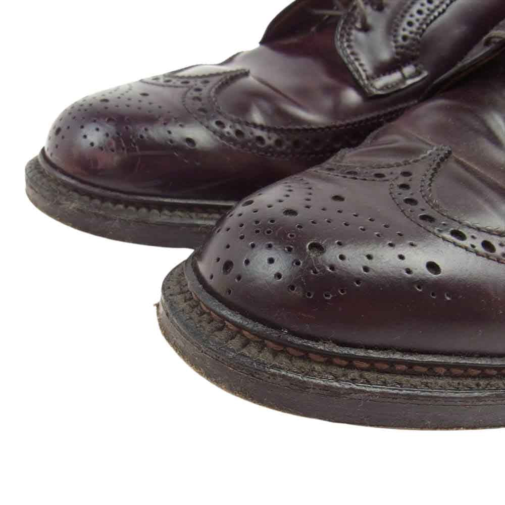 ALDEN オールデン 975 Long Wing Tip  Color 8 Cordovan コードバン ロングウィングチップ シューズ バーガンディ ワインレッド系 8D【中古】