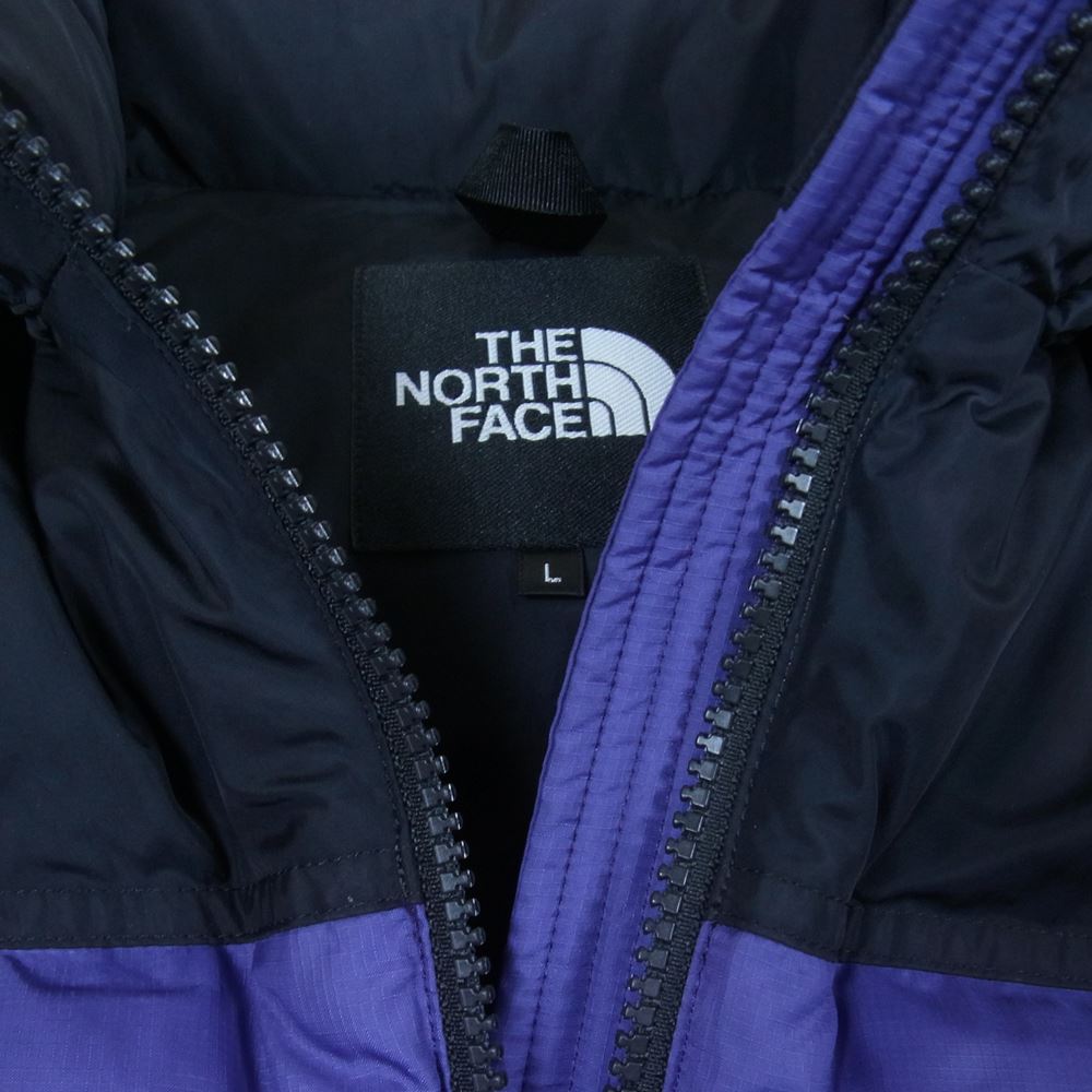 THE NORTH FACE ノースフェイス ND91952 SHORT NUPTSE JACKET ショート ヌプシ ダウン ジャケット ブラック系 パープル系 L【中古】