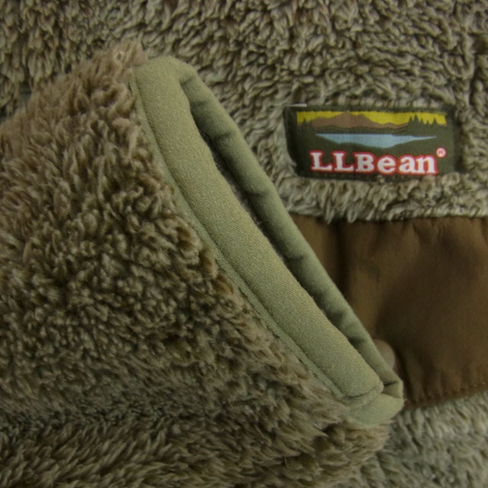 L.L.Bean エルエルビーン ハーフボタン フリース プルオーバー カーキ系 S S REG【美品】【中古】