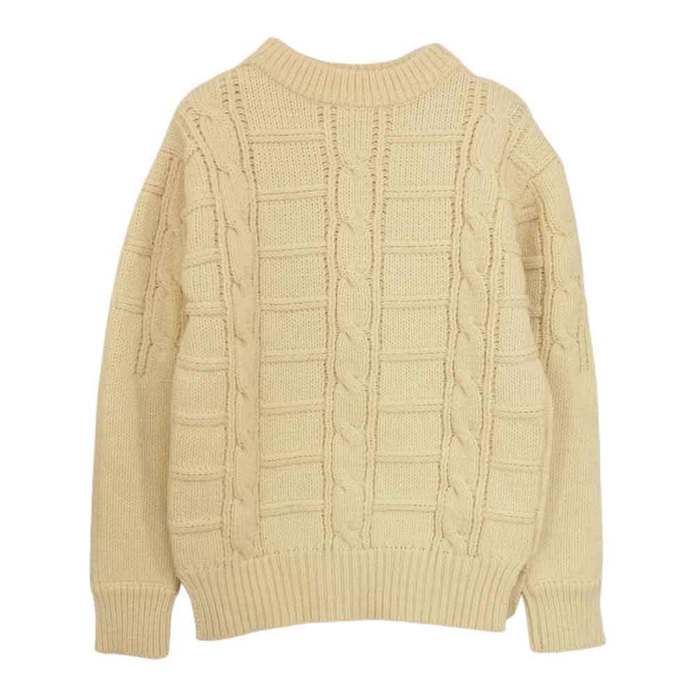 Nigel Cabourn ナイジェルケーボン 8010040006 フィッシャーマンズ ケーブル ニット オフホワイト系 48【美品】【中古】
